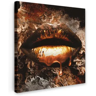 onlywow Leinwandbild, Gold | Gr.: 90 x 90 cm