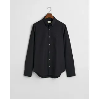 GANT Slim PINPOINT Oxford Langarmhemd / schwarz XL