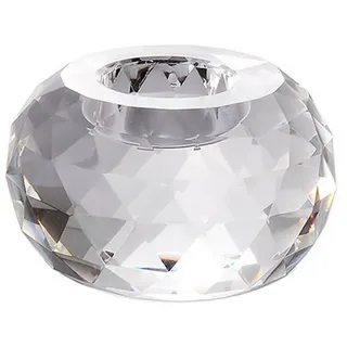 MAGICSHE Teelichthalter Kristall Ball Kerzengläser für Teelichter, Deko für Esstisch, Hochzeit (1 St) weiß Ø 6 cm x 6 cm x 4 cm