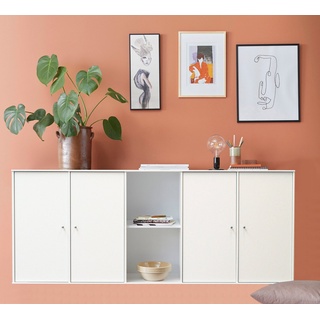 Hammel Furniture Sideboard Mistral Kubus, mit vier Türen, Wandmontage/stehend, Breite: 169,8 cm weiß