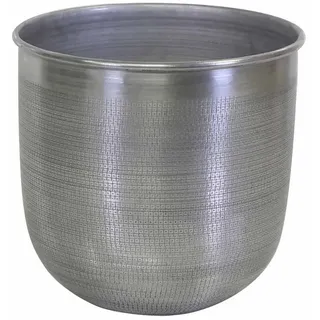 Casa Moro Pflanzkübel Orientalischer Blumentopf Alikante Silber aus Aluminium gehämmert (Metall Pflanztopf Übertopf - Pflanzentopf, Einzeln in den Größen S, M, L, XL oder im Set), Kunsthandwerk mit Hammerschlag verziert silberfarben 31 cm x 30 cm