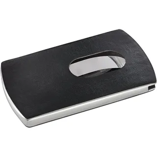 Sigel Visitenkarten-Etui Snap 101 x 60 x 13 mm schwarz/silber 12 St.