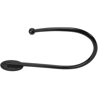 DécoProfi Raffhalter für Vorhänge/Gardinen Schwarz Glänzend Metall I Hochwertiger Vorhanghalter/Gardinenhalter für die Wand I Dekorativer Schraubhaken für Gardinen I 1 Stück