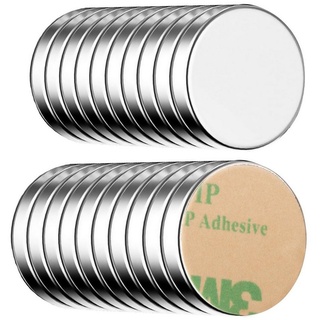 ECENCE Magnet Neodym Klebe-Magnete 20x selbstklebend Magnet rund (20-St) 15x2mm