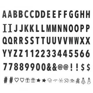 96 Stück Leuchtkasten Buchstaben, LED Lightbox Alphabet Buchstaben, DIY Dekorativ leuchtkasten Lightbox Schwarze, Lichtkasten buchstaben für lightbox, LED-Lichtbox ist nicht im Lieferumfang enthalten
