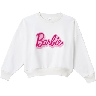 Wrangler Sweatshirt - Barbie Relaxed Sweatshirt - S bis L - für Damen - Größe L - weiß - L