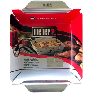 Weber Grillschale Grillkorb Deluxe, Edelstahl silberfarben
