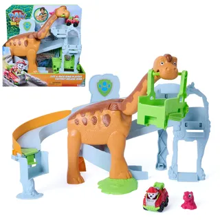 Paw Patrol Pup Squad Lift & Race Dino Spielset mit Marshall Racer und Rhabarber-Figur