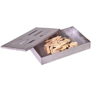 Smoker Box GRILL-EXPERTE - R√§ucherbox aus Edelstahl - 21 x 13 x 3,5cm