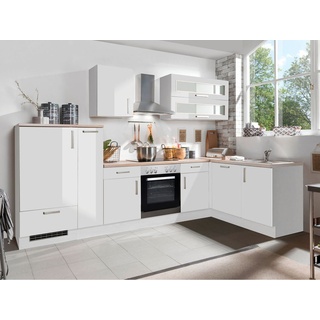 Menke Winkelküche White-Premium 310 x 170 cm (frei Bordsteinkante, Lackweiß)