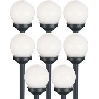 Expo Börse Kugelleuchte Kunststoff H 38 cm 8er Set weiß