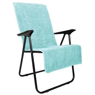 Laynenburg Handtuch LAYNENBURG Liegenauflage Frottee Schonbezug 75×200 cm Baumwolle, Baumwolle (1-St), Handtuch-Bezug Hochlehner - Stuhl-Bezug mit Umschlag für Campingstuhl blau