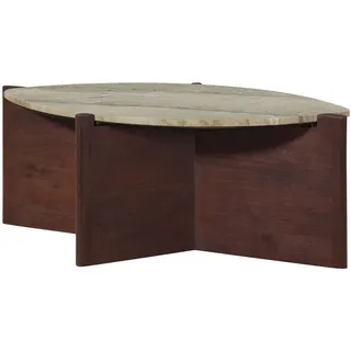 MASSIVMOEBEL24.DE Couchtisch Akazie Braun 50 x 31 x 85 cm