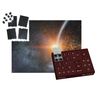 puzzleYOU: Puzzle-Adventskalender | „Mond und Planet Erde“ – aus der Puzzle-Kollektion Astronomie
