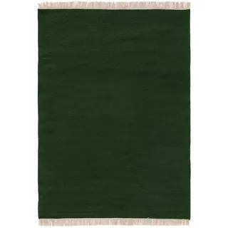 benuta pop Wollteppich, Dunkelgrün, Textil, Beton Optik, Rechteckig, 120x170 cm, Gots, pflegeleicht, Teppiche & Böden, Teppiche, Naturteppiche