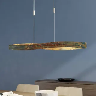 quitani Lian 3-flg. dimmbar 119 cm Aluminium/Braun/Rost