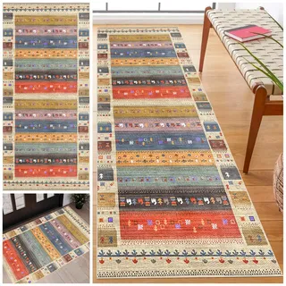 Laegnfho 50 x 240 cm Teppich Läufer Flur Küchenteppich Waschbar rutschfest Küchenläufer Modern Carpet Fussmatte Innen Teppichläufer Teppichläufer auf Maß Meterware Flurteppich für Küche FlurWohnraum