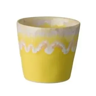 Cup Gres 21 cl 8 x 7.5 cm Yellow Ceramic