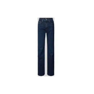 Straight Fit Jeans mit Eingrifftaschen, Dunkelblau, 31