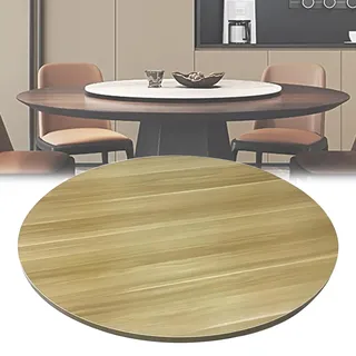 ESOYAWE Lazy Susan Serviertablett Ø 50-100 cm Mit Silent Drehbarem Base, Zum Einfachen Teilen Aller Speisen Holz Esstisch Plattenspieler, 360 °Drehbare Runder Tisch Drehteller Für Partys
