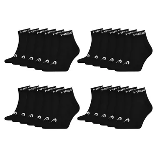 12 Paar HEAD Uni Quarter Socken All Sports Training Socks - Schwarz - 43-46