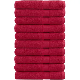 vidaXL SOLUND Handtuchset 10-tlg. rot