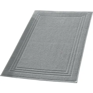 Erwin Müller Badteppich, Badematte, Duschvorleger Heidelberg 100% Baumwolle hellgrau Größe 50x80 cm - sehr weich, schnell trocknend, strapazierstark