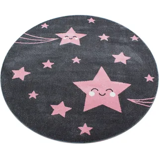 Ayyildiz Kids 610 Kinderteppich 120 x 120 cm Grau/Pink
