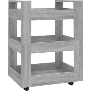 vidaXL Küchenwagen Grau Sonoma 60x45x80 cm Holzwerkstoff