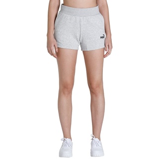 Puma Damen ESS 4` Sweat Shorts TR, Light Gray Heather, XS