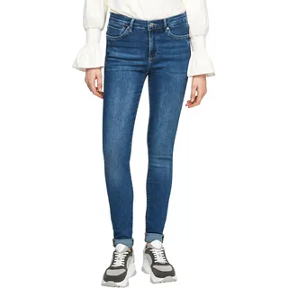 Skinny-fit-Jeans S.OLIVER Gr. 34, Länge 34, blau (blue, stretch) Damen Jeans Röhrenjeans in coolen, unterschiedlichen Waschungen