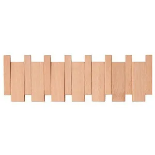 Fnfhsa Wandgarderobe Massivholz Kleiderhaken Türgarderobe Wohndekoration Holzfarbe 6 Haken
