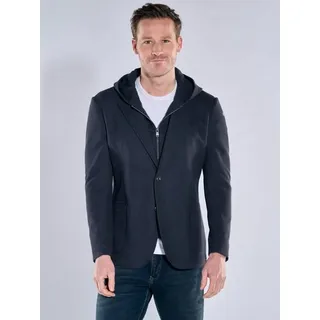 engbers Herren Freizeit-Sakko mit Inlet Blau slim fit uni - 64