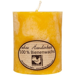 Kerzenfarm Hahn Bienenwachs - Stumpenkerze gelb 65x75mm