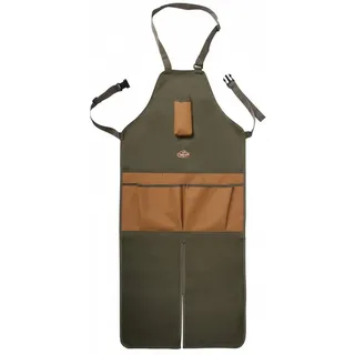degawo Grillschürze Gartenschürze lang oliv, verstellbar, robust, mit Taschen, Polyester