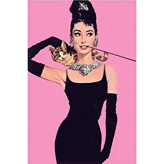 UK Import Poster [61 x 91,5 cm] | Audrey Hepburn: Pink Background