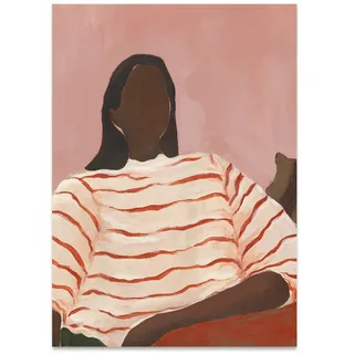 Paper Collective - Red Stripes Poster, 70 x 100 cm