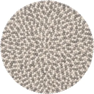 myfelt Wollteppich Hella Filzkugelteppich rund, rund, 100% reine Schurwolle, in verschiedenen Größen erhältlich bunt Ø 180 cm