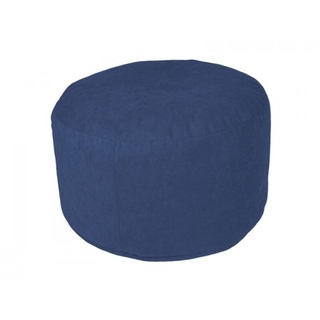 Sitzkissen Pouf Microvelour Blau groß 34 x 47 x 47 mit Füllung