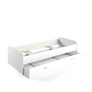 VitaliSpa Bett Enzo Jugendbett mit Gästeliege Funktionsbett 90x200 cm Weiß