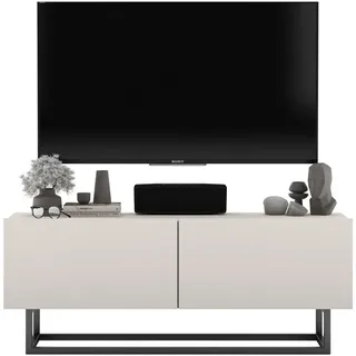 Meble Lindner Tv-Lowboard, Kaschmir, Metall, 2 Fächer, Rechteckig,Rechteckig, 120x46x35 cm, Wohnzimmer, Wohnwände, Lowboards, Lowboards stehend