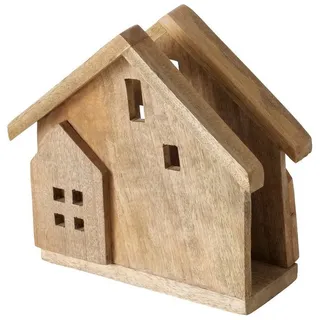 Boltze Serviettenhalter Hausform aus Holz Holdy, aus Holz