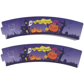 50 Einweg-kaffeebecherhüllen, Papierbecherhalter Für Heiße Und Kalte Getränke, Lila Farbe Für Halloween Und Weihnachten