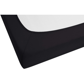 Frottee-Stretch 180 x 200 - 200 x 200 cm schwarz