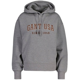 Gant Sweater Damen Sweatshirt - D1. USA Hoodie grau 2XL