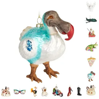 Brubaker Dodo Weihnachtskugel aus Glas - Handbemalt und Mundgeblasen - Christbaumschmuck Lustig - Vogel Christbaumkugel Figur Weihnachtsdeko Anhänger - Deko Baumkugel