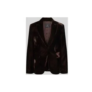 Regular Fit Blazer aus Samt Modell 'COMBI', Dunkelbraun, XS