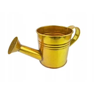 Blumentopf Übertopf Blumenkasten für Kräuter Zinkwannenaus Metall Gold Gießkanne