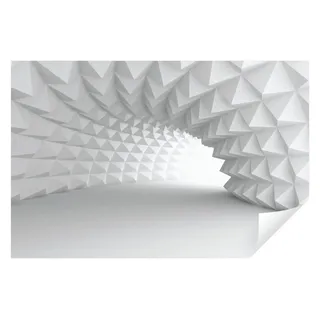 Wallarena Fototapete 3D EFFEKT Tunnel Abstrakt Modern Tapete für Wohnzimmer Schlafzimmer, Glatt, 3D-Optik, Tapete inklusive Kleister Vliestapete Motivtapete 3.68 m x 2.54 m