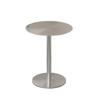 Gastronomiemöbel Edelstahl Bar Cafe Gewerblicher Tisch Bistrotisch runder Tisch 60x75cm【BXG-BY60】
